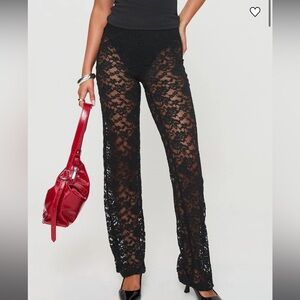 Black lace pants from princess Polly (size 6; NWT)